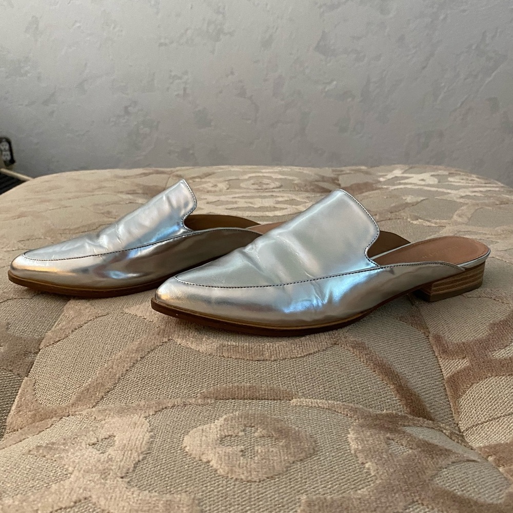Halogen Silver Slide/Mules 8.5